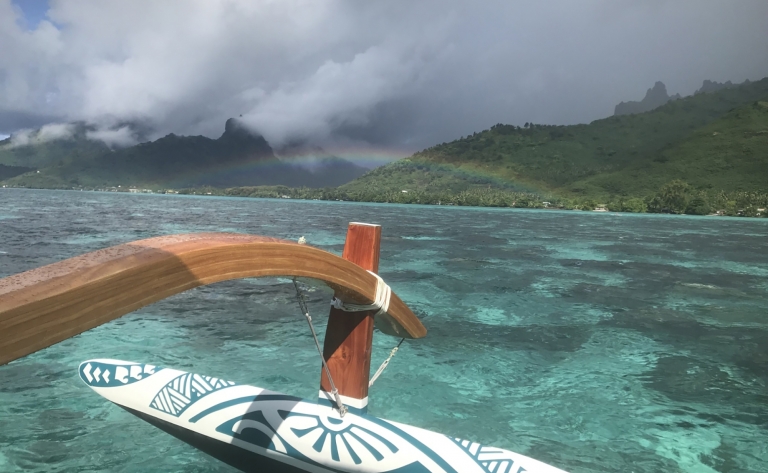 Tour du lagon Miti en pirogue à balancier